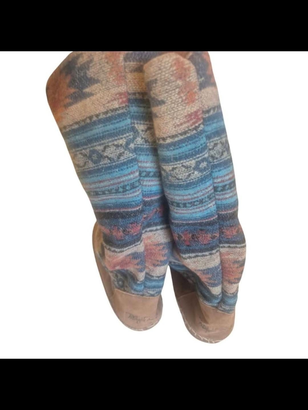 Blazin Roxx Aztec Print Moccasin Style Boots - Picture 3 of 5